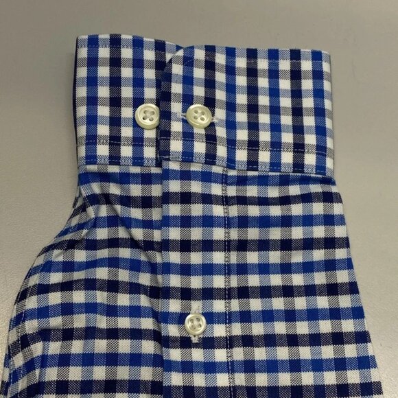 NEW BROOKS BROTHERS Oxford Polo Button-Down Shirt – Blue/Multi Check – Size M - Picture 4 of 10